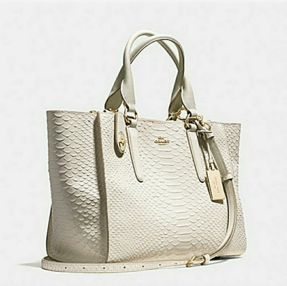 Coach White Embossed Python Purse - image 1